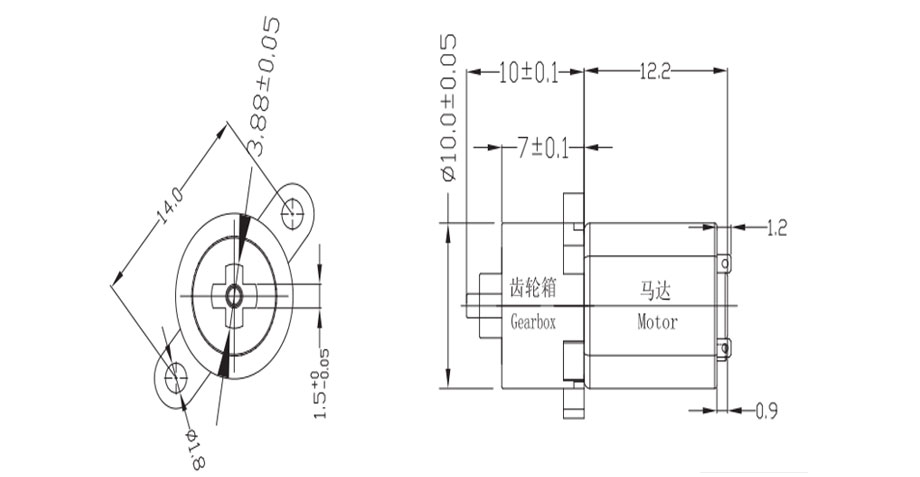 三級(jí)行星減速箱